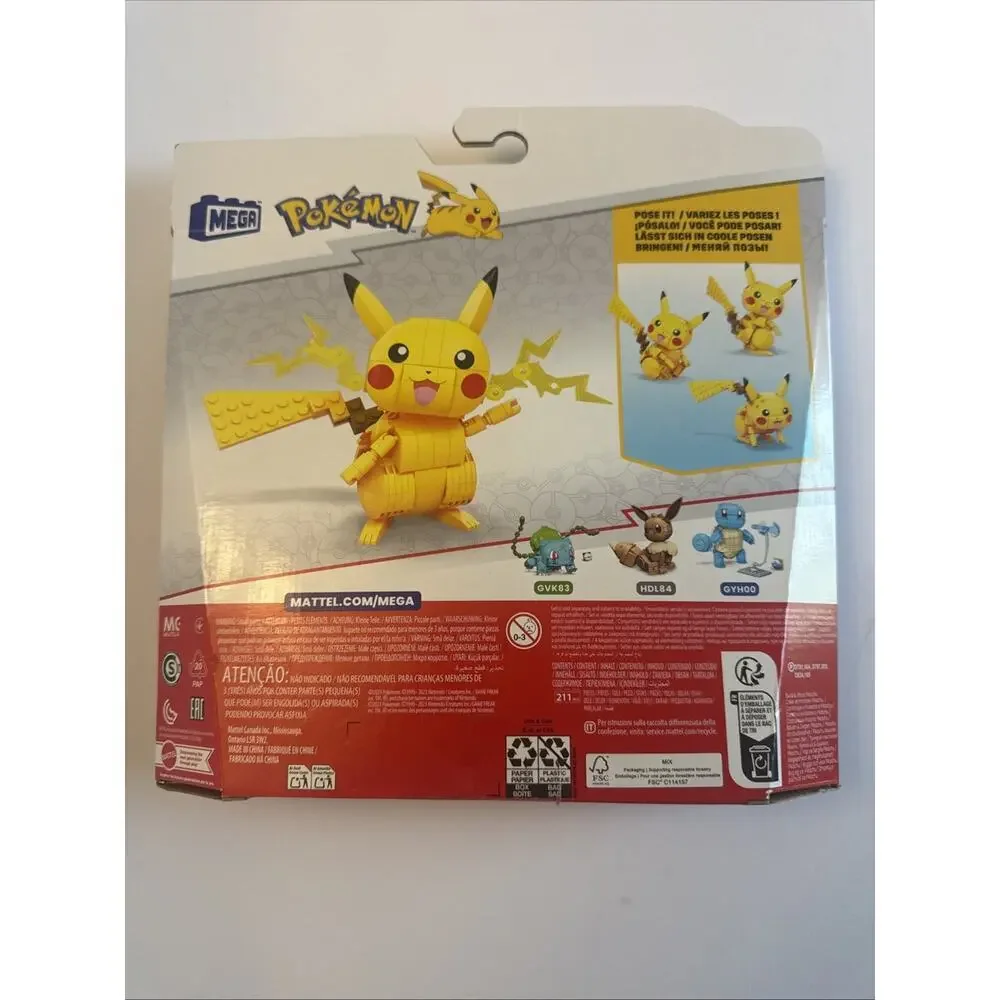 NIB MEGA Pokemon GMD31 Build & Show Pikachu 211pcs Building Blocks
